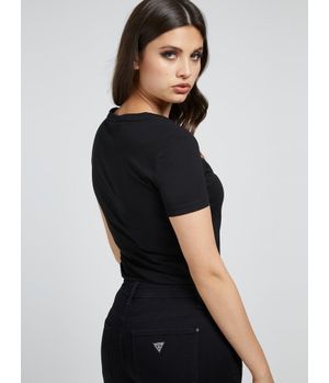 Polo Guess Ss Cn Original Tee Jblk Negro