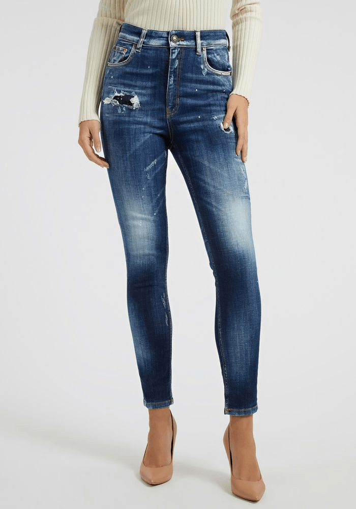 JEANS GUESS Super High Skinny SCSO AZUL