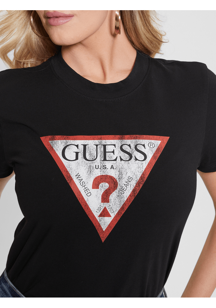 POLO GUESS Ss Classic Fit Logo Tee JBLK NEGRO